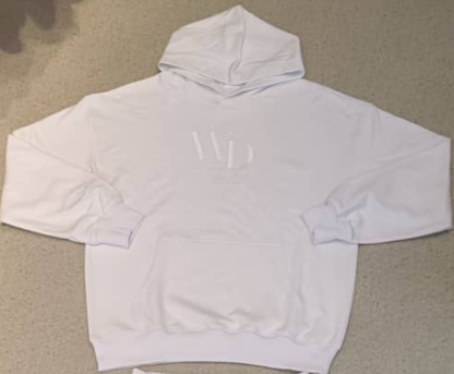Warren Davis Embroidered High Quality Hoodie w/joggers pants (White)Available Summer 2026