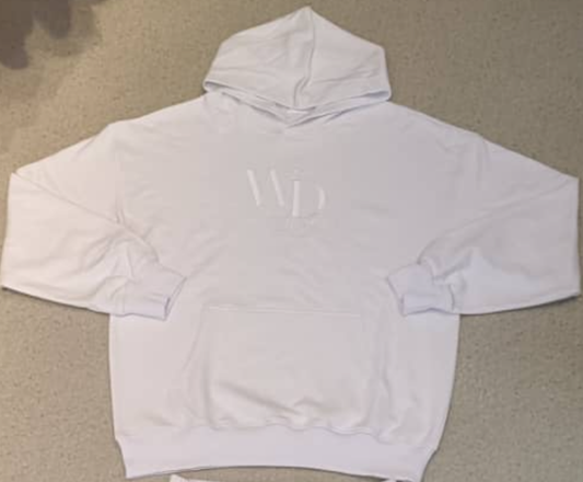 Warren Davis Embroidered High Quality Hoodie w/joggers pants (White)Available Summer 2026
